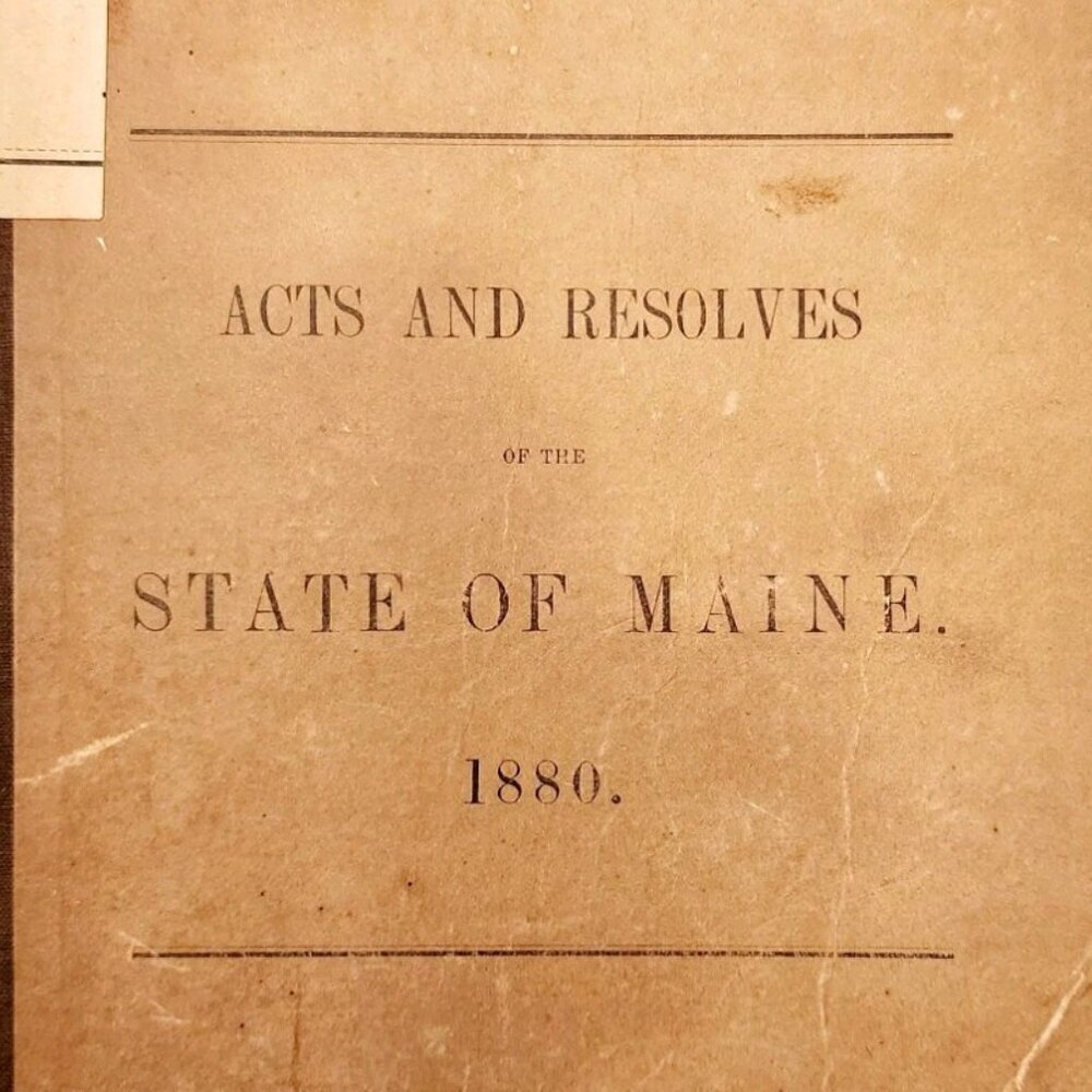 1880 Acts & Resolves State Of Maine 1st Edition 59th Legislature Public Law F5